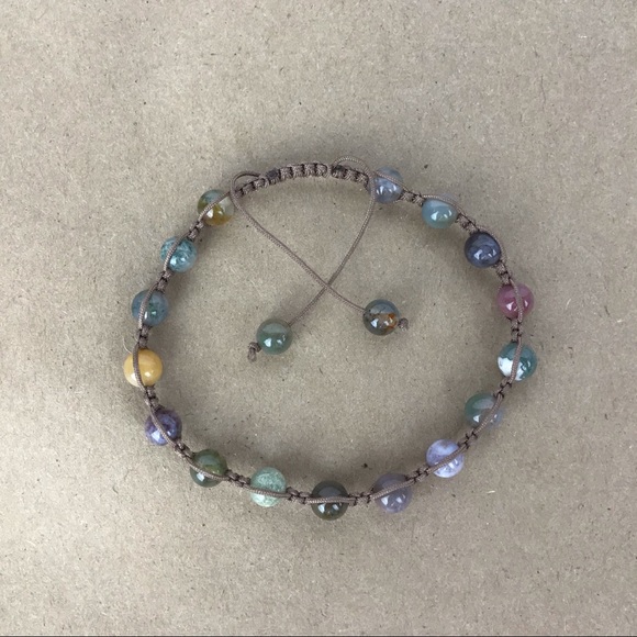 Handmade} Indian Agate Adjustable Bracelet - Picture 4 of 5